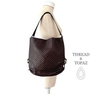 Vince Camuto Tave Hobo Leather Handbag Vamp Color